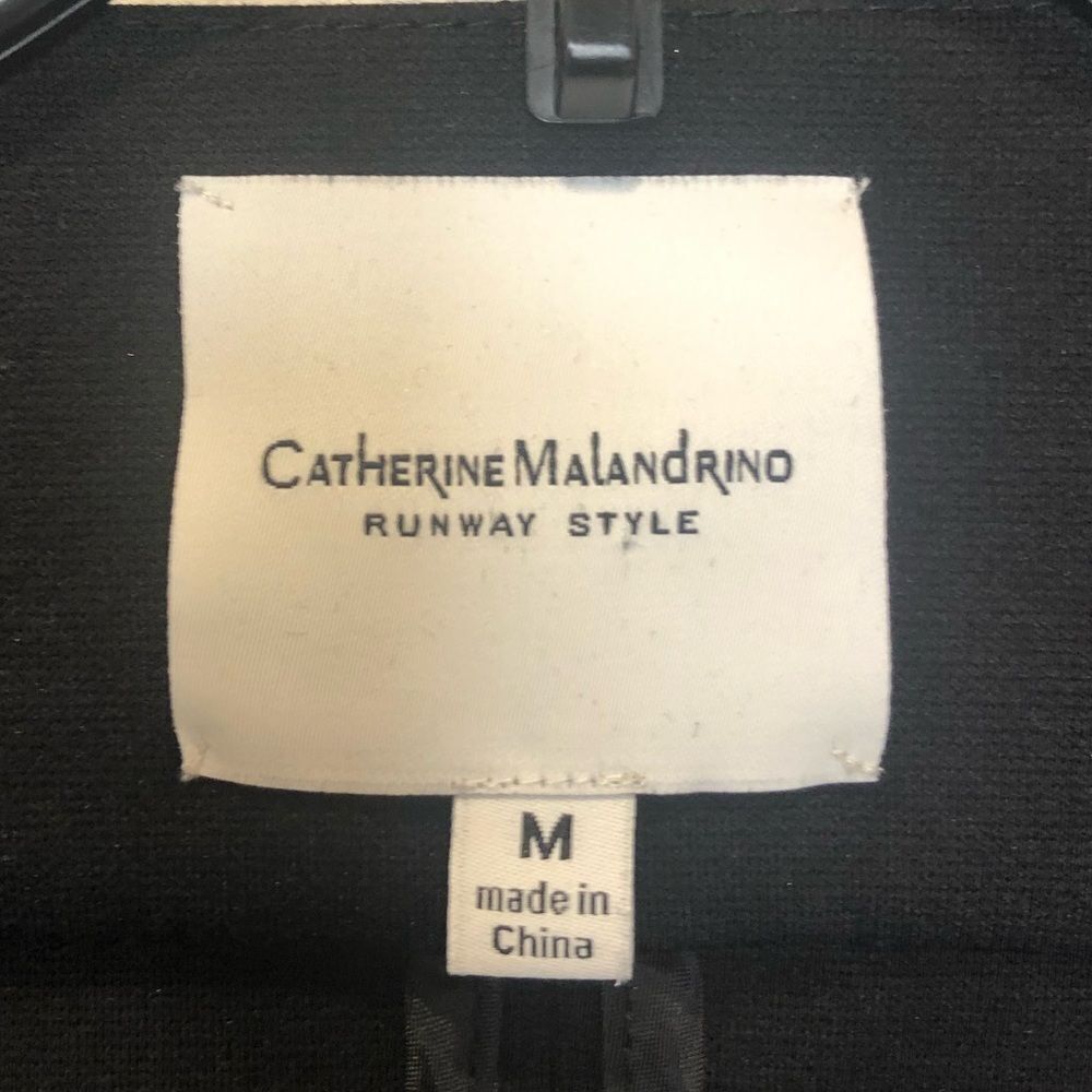 Catherine Malandrino Runway Style black zip front long sleeve jacket size medium - Picture 4 of 8